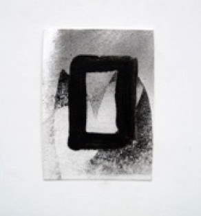 Inhabiting the Window study iv 2012 charcoal dust on Arches paper by Jane Boyd