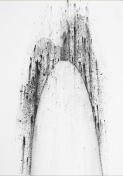 Absence and Presence study i 2011 charcoal on Arches paper by Jane Boyd