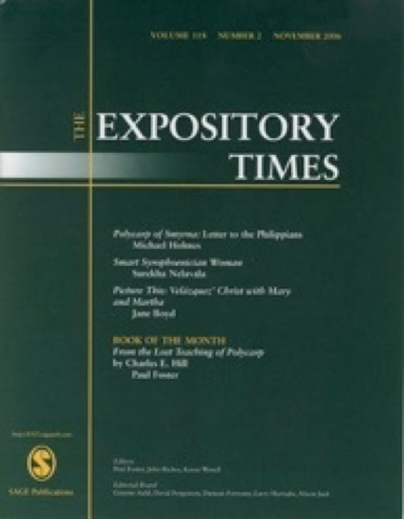 Expository Times Maney Publishing Volume no 3 ISSN 0305-8034 Jane Boyd 