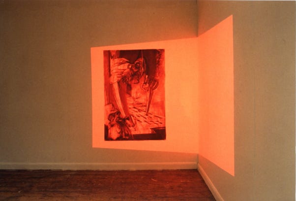Heavenly Messengers ii 1991 drawing installation by Jane Boyd