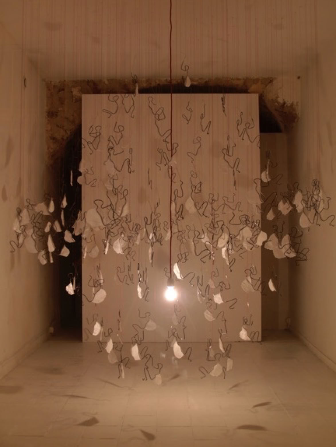 Moulded Matter Cast Image 2012 wax cord wire plastic light-based installation Galerie Un Lieu Une Oeuvre France, Jane Boyd