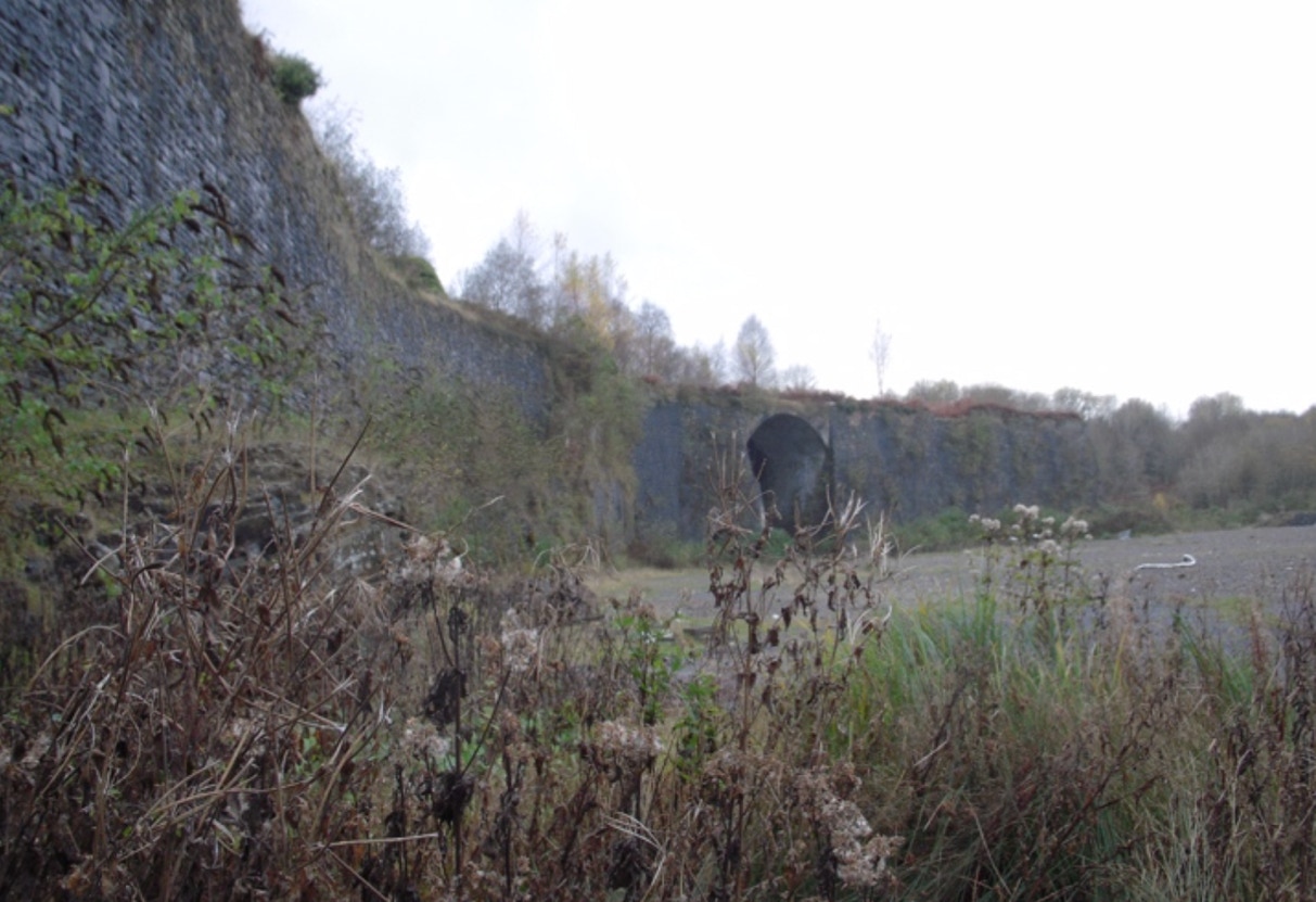 Former ironworks at Cyfarthfa, site of Trolley on the Horizon 2009 by Jane Boyd a site featured in the Taff River Project 2009-13