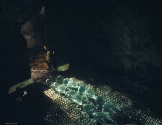 Jane Boyd,installation,artist,Gathering Worlds,det. ii,`1999, Tivoli,Italy 