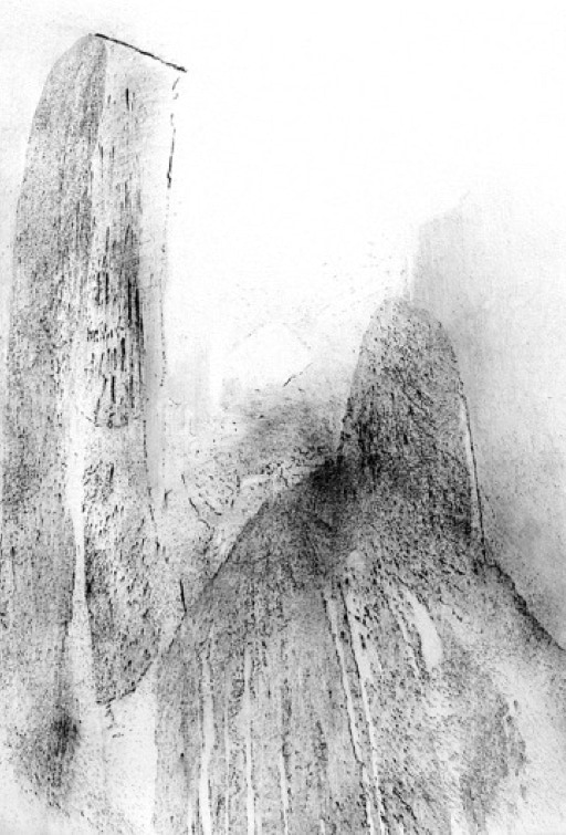 Displacement i 2012 Series of drawings in charcoal on Arches paper Jane Boyd